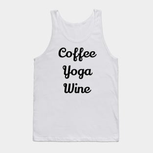 Coffee Yoga Wine Tank Top